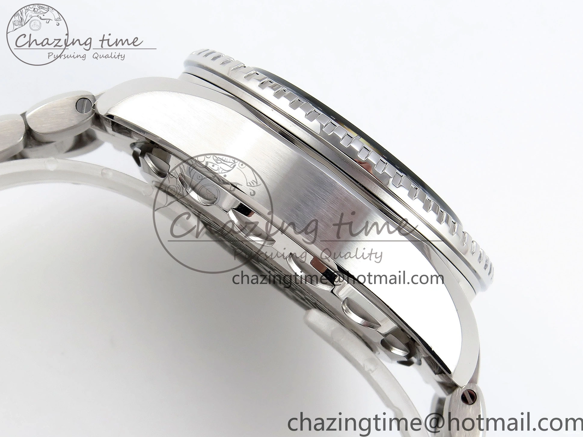 1229 EasyCare SEAMASTER PLANET OCEAN 6000M ULTRA DEEP 45.5MM SS TF 1:1 BEST EDITION BLUE DIAL BLACK BEZEL ON SS BRACELET A 7760